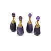 Faceted Natural Amethyst Pendants G-H252-A03-1