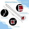 DICOSMETIC 2 Sets 2 Colors Bling Diamond Cube Car Rear View Mirror Charms HJEW-DC0001-06-2
