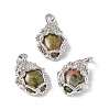 Natural Unakite Pendants G-P484-03P-02-1