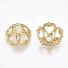 5-Petal Brass Bead Caps X-KK-S348-191-1