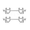 316L Surgical Stainless Steel Nipple Rings WGB2C7E-07-1