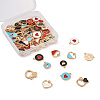 Cheriswelry 72Pcs 18 Style Alloy Enamel Charms & Pendants ENAM-CW0001-11-11