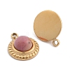 Natural Rhodonite Half Round Charms STAS-L022-399G-05-2