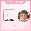 Metal Alligator Hair Clips OHAR-WH0021-95B-2