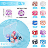 10Pcs 10 Colors Transparent Acrylic Beads CLAY-TA0002-07-5