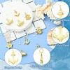 9Pcs 3 Styles Helm & Ship Charms Brass Pendants KK-CJ0005-75-3