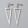 Alloy Hollow Out Triangle Dangle Stud Earrings for Women EJEW-WH0018-31P-1