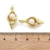 Brass with ABS Plastic Pearl Pendants KK-U060-01G-3