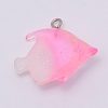 Transparent Resin Pendants RESI-WH0011-33D-2