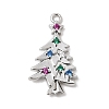 Christmas Brass Micro Pave Cubic Zirconia Pendants KK-L258-04P-A01-1