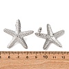 304 Stainless Steel Starfish Stud Earrings EJEW-Z135-02P-03-5
