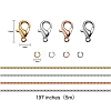 20m 4 Colors Brass Curb Chains DIY-SZ0002-03-3