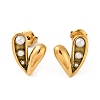 304 Stainless Steel Stud Earrings EJEW-G423-29A-G-3