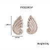 Elegant 304 Stainless Steel Wing Stud Earrings ZS1121-2-2
