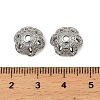 Brass Micro Pave Clear Cubic Zirconia Bead Caps KK-K374-25P-3