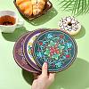 3 Pcs 3 Styles Creative Ethnic Style Silicone Coasters ST-CJ0008-11-4