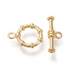 Brass Toggle Clasps KK-F820-10G-2