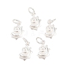 925 Sterling Silver Shell Shape Charms STER-I023-01S-01-1