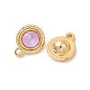 Brass Glass Charms KK-P340-11G-02-2