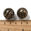 Natural Rhodonite Round Ball Figurines Statues for Home Office Desktop Decoration G-P532-02A-13-3