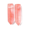 Watermelon Stone Glass Pointed Pendants G-D460-01R-2