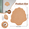Shell Shape Wall Mounted Brooch Jewelry Display Cork Tray AJEW-WH0433-01B-2