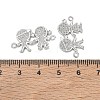 Brass Micro Pave Clear Cubic Zirconia Connector Charms for Jewelry Making CU-CBAAA59-01P-01-3