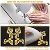 4 Style Polyester Computerized Embroidery Sew on Cloth Patches PATC-NB0001-01-3