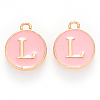 Golden Plated Alloy Enamel Charms ENAM-S118-07L-1