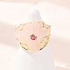 Natural Rose Quartz Cuff Rings GG-CBA5FCC-04G-10-1