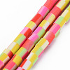 Handmade Polymer Clay Bead Strands CLAY-N011-050B-02-1