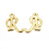 Golden Plated Alloy Letter Pendants LS-PALLOY-J718-01G-R-1