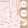 DICOSMETIC 24Pcs 3 Colors Brass Pendants FIND-DC0002-13-4