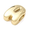Brass Initial Beads KK-B167-27G-01A-2