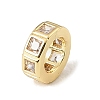 Brass Pave Cubic Zirconia European Beads CU-CBA389D-02G-06-2