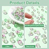 150Pcs 3 Styles Frosted Spray Painted Glass Beads Strands GLAA-YW0004-34A-5