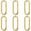 6Pcs Brass Spring Gate Rings KK-SC0006-35-7