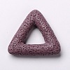 Synthetic Lava Rock Big Triangle Pendants G-O025-04C-1