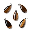 Natural Tiger Eye Pendants G-P474-01P-12-1