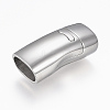 Tarnish Resistant 304 Stainless Steel Magnetic Clasps with Glue-in Ends LS-STAS-F130-18P-1
