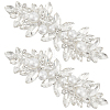 2Pcs Alloy with Glass Rhinestone Hair Barrettes OHAR-BBC0001-01-1