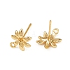 Brass Stud Earrings Findings KK-B137-13G-2
