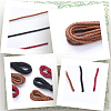 Gorgecraft 3 Bundles 3 Colors  Round Braided PU Imitation Leather Cords LC-GF0001-01-6
