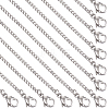 Titanium Steel Curb Chain Necklaces for Men Women NJEW-TAC0001-017-1