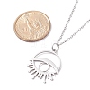 304 Stainless Steel Evil Eye Pendant Necklace for Women NJEW-JN03854-5