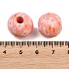 Printed Wood European Beads WOOD-G029-06F-3