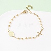 Religion 304 Stainless Steel Link Bracelets BJEW-F524-05A-G-1