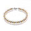 201 Stainless Steel Ball Chain Bracelets BJEW-E295-05-1