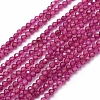 Lab Grown Red Corundum Beads Strands G-E411-40-2mm-1-1