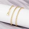 Brass Twist Rope Chains Necklace for Women X-NJEW-P265-15G-3